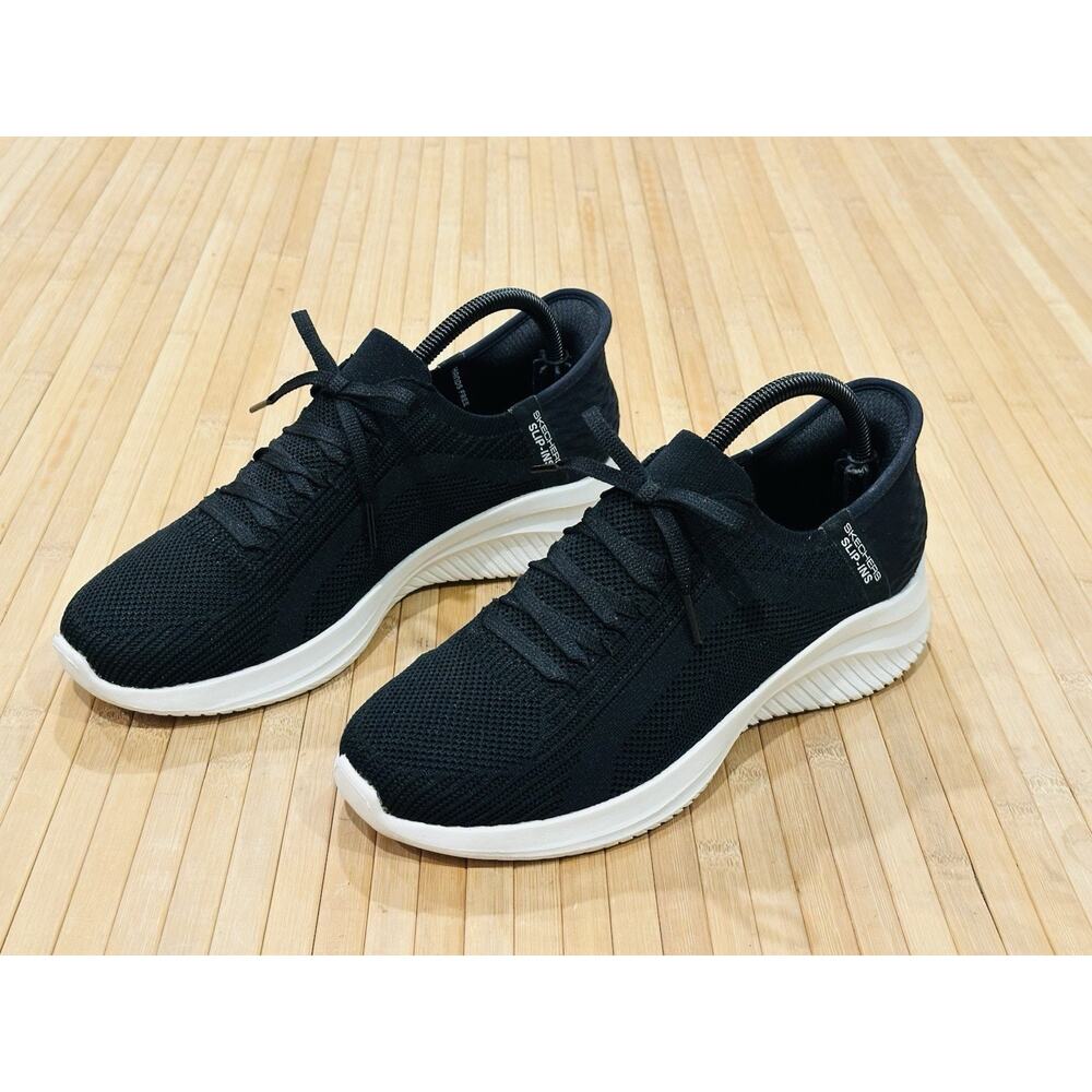 Skechers Black and White Women's Sneakers - Picture 4 of 11